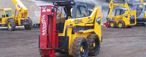 Gehl Skid Steer with a Cyclone Drop Hammer