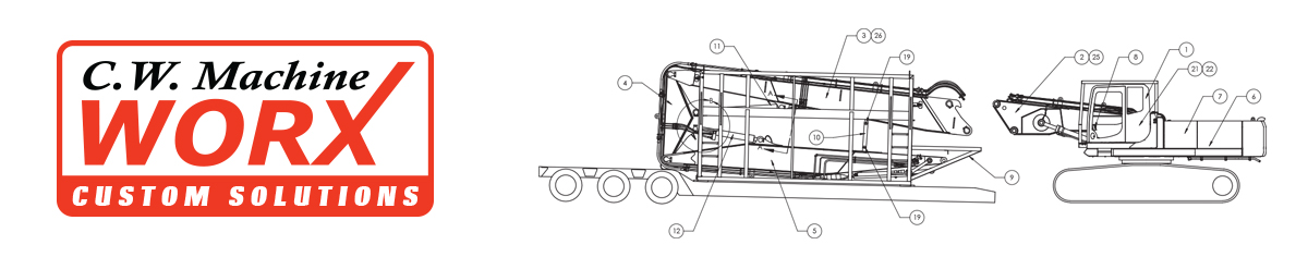 Custom High reach demotion machines customized boom cradle trailer stub boom hydralic pins design manufacturing