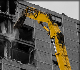 high reach rental demolition