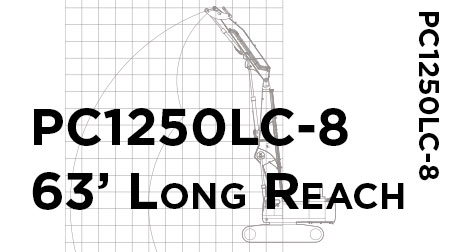 PC1250LC-8-63' Long Reach Conversion