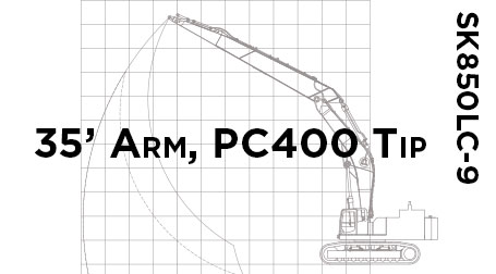 SK850 35' arm, PC400 Tip Conversion