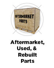 Aftermarket Used Rebuilt parts heavy Equipment starters alternators A/C Compressors fuel system components bearings seal kits hydraulic cylinders pumps motors final drives track frame