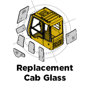 Replacement Excavator Cab Glass parts windows