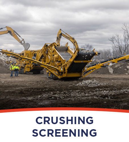 Screening and Crushing Equipment for Rent