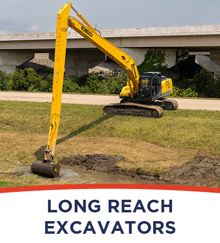 Long Reach Excavators for Rent