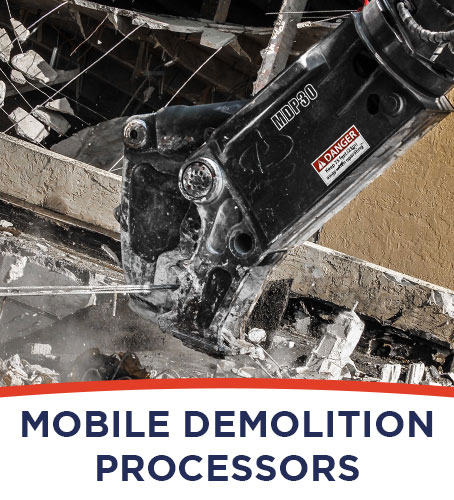 Mobile Demolition Processors for Rent